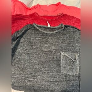 3 Zenana oversized distressed tees